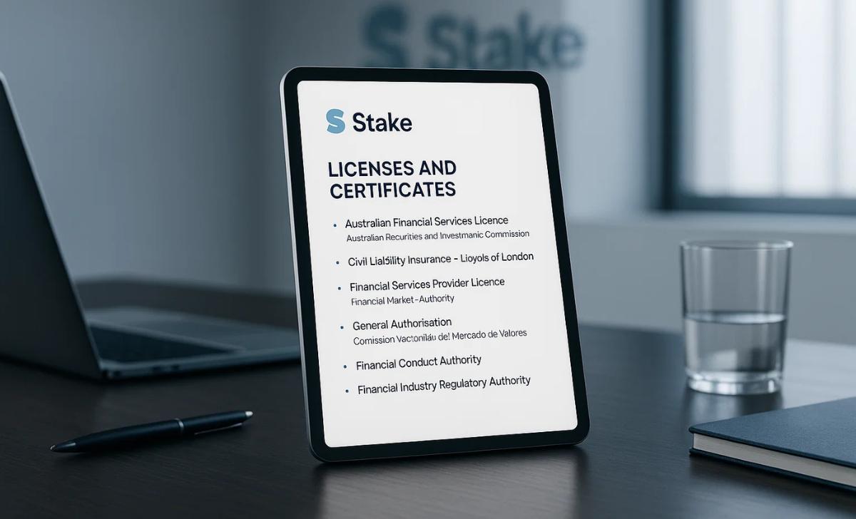 List of Licenses and Certificates Issued to Stake
