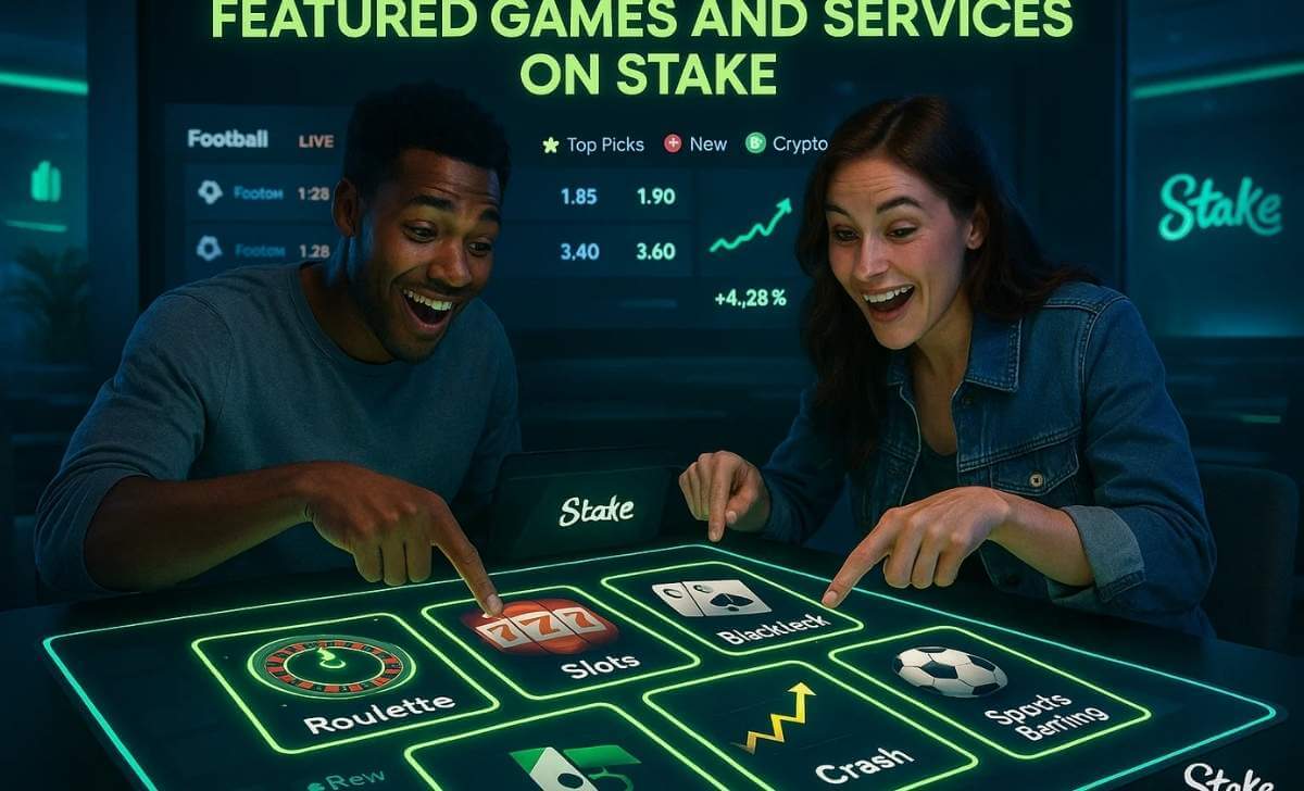 Featured Games and Services on Stake