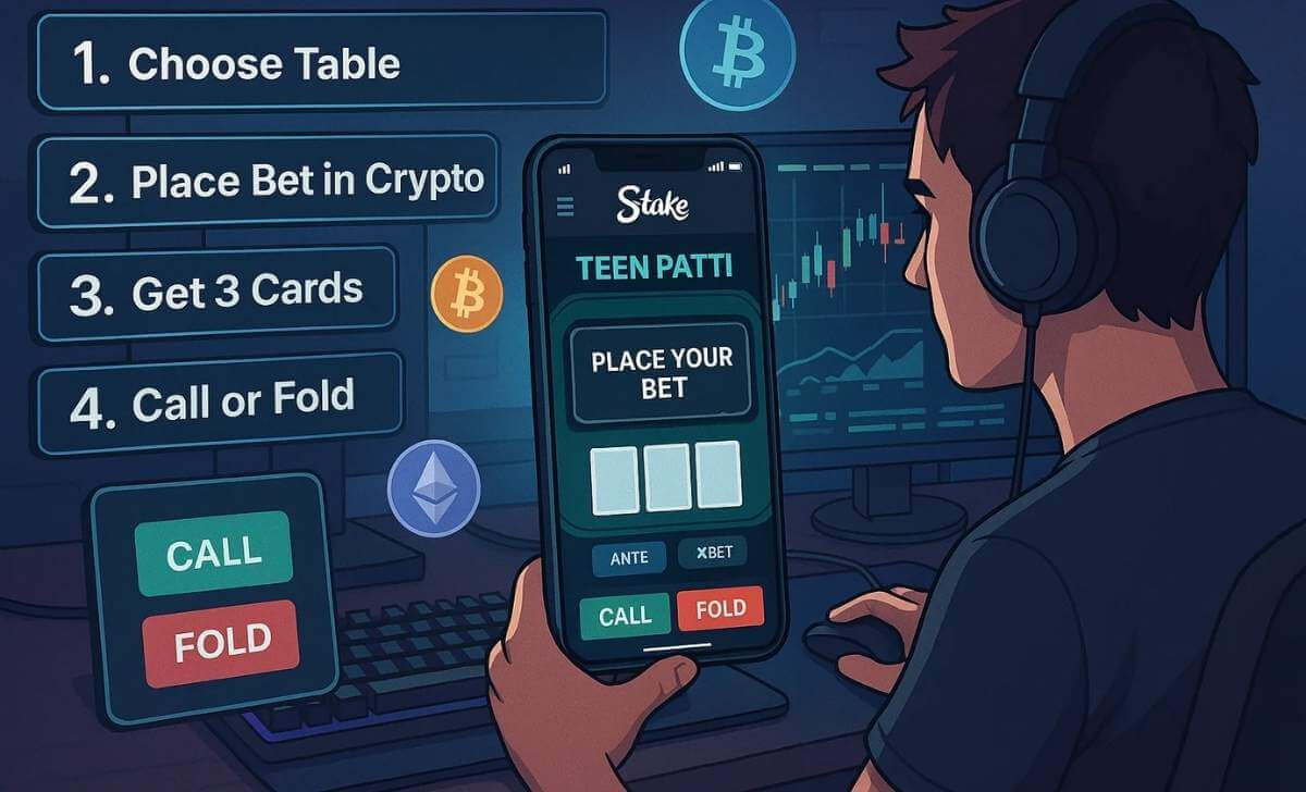 How to Play Teen Patti at Stake